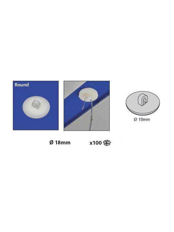Botón adhesivo redondo con gancho 2025