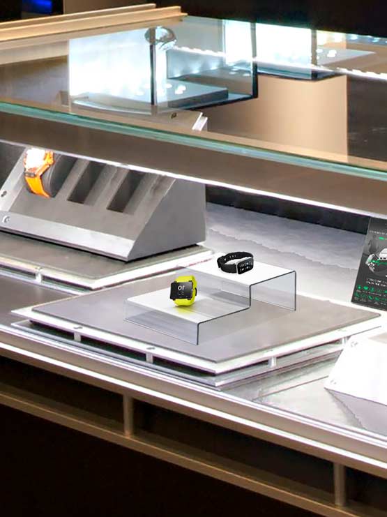 Expositor metacrilato escalera dos pisos (5 unidades)