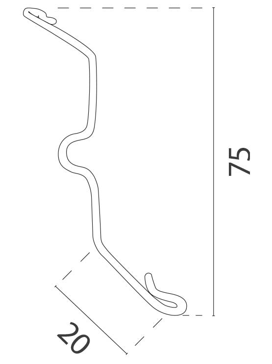 Gancho Acero para Raíl (100 unidades) - Imagen 2