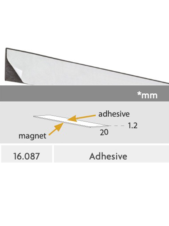Imán adhesivo para perfil