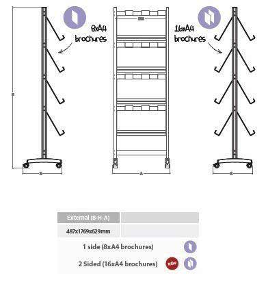 Porta folletos con ruedas modelo cañamo 2025