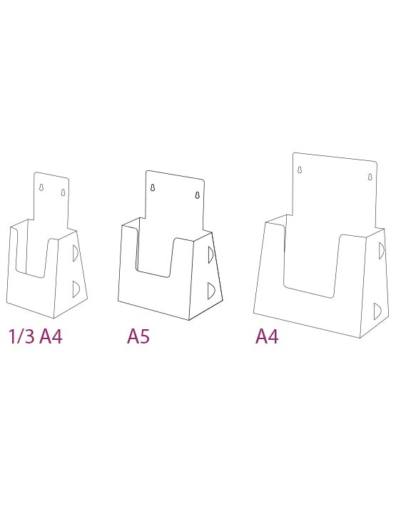 Porta Folletos Sobremesa medida