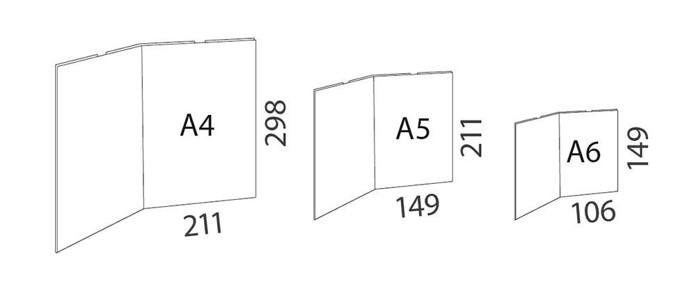 Porta Menú Doble Sobremesa medidas