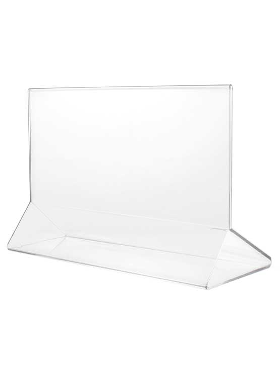 Porta cartel con base triangular (10 unidades) - Imagen 2