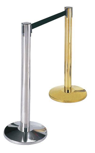 Poste Separador Metalizado Acero. Metalizado y Dorado.