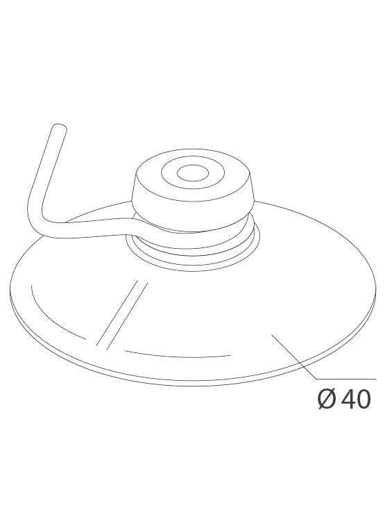 Ventosa con Gancho Metálico (100 unidades) - Imagen 2