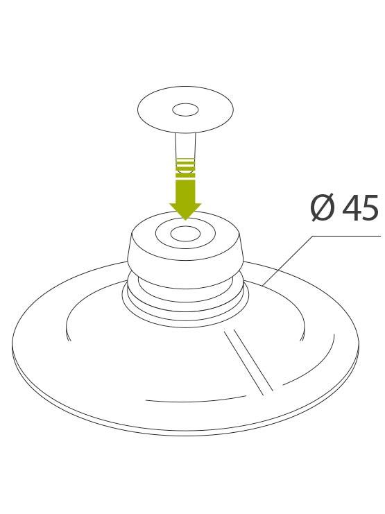 Ventosa Doble con Chincheta (100 unidades) - Imagen 2