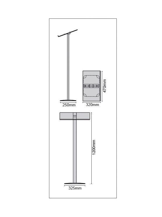 Atril con Bandeja y Anillas