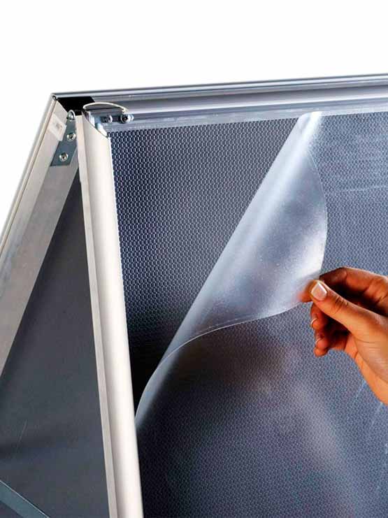 Caballete Publicitario doble cara con marco protector