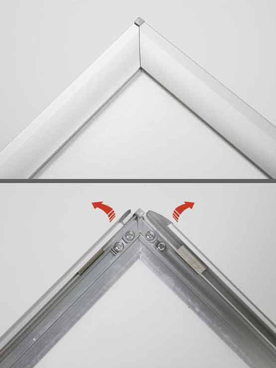 detalle perfil gris marco doble cara