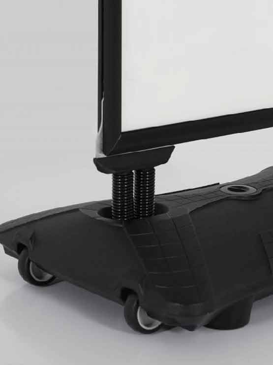 detalle pie negro marco doble cara