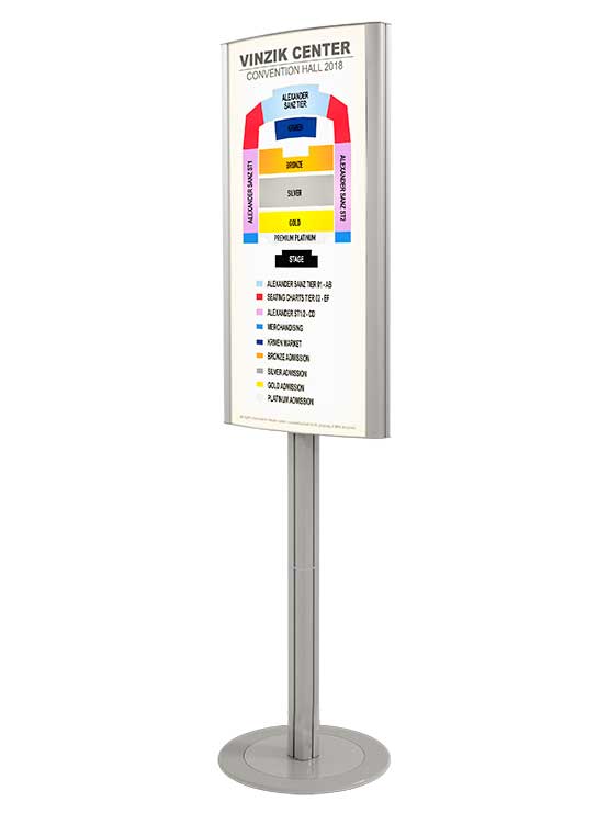 Marco iluminado con pie