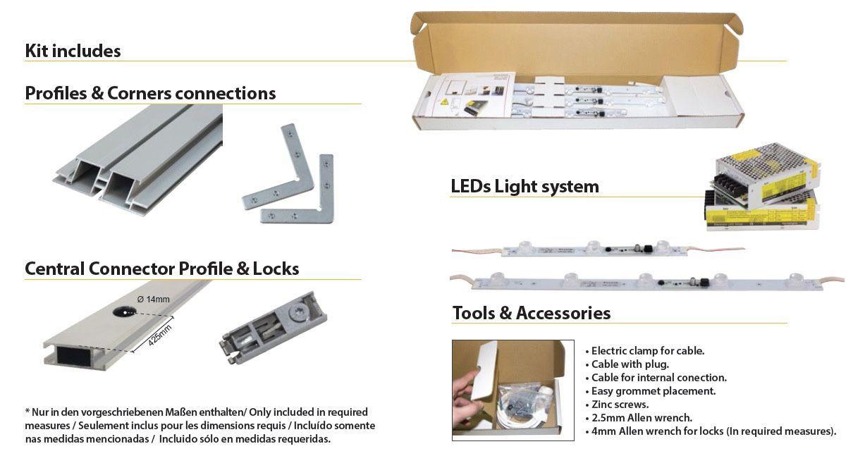 Marco TexFix 100x20 Doble Cara con Luz imagen 3