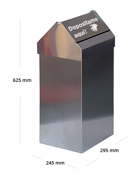 Papelera Acero Inoxidable Basculante - Imagen 3