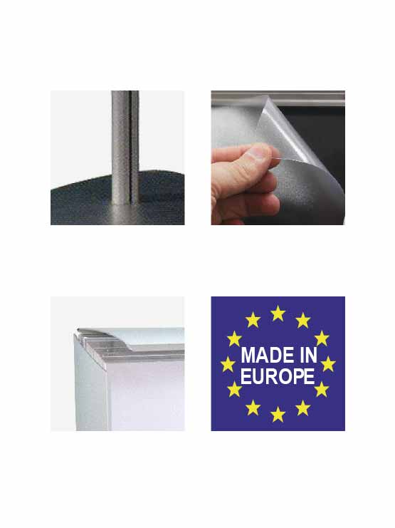 Marco porta cartel con pie (una o dos caras) - Imagen 2