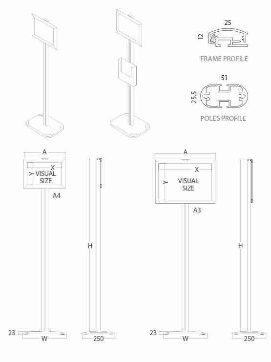 Porta menú metálico medidas 2025