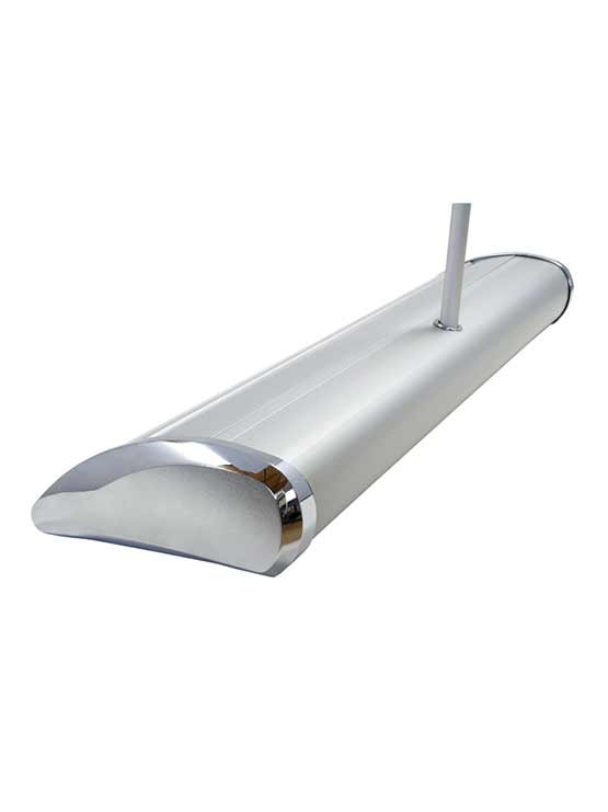 Roll Up con acabado metálico gris pie