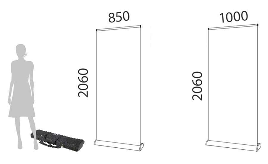 Roll up con acabado metálico medidas 2025