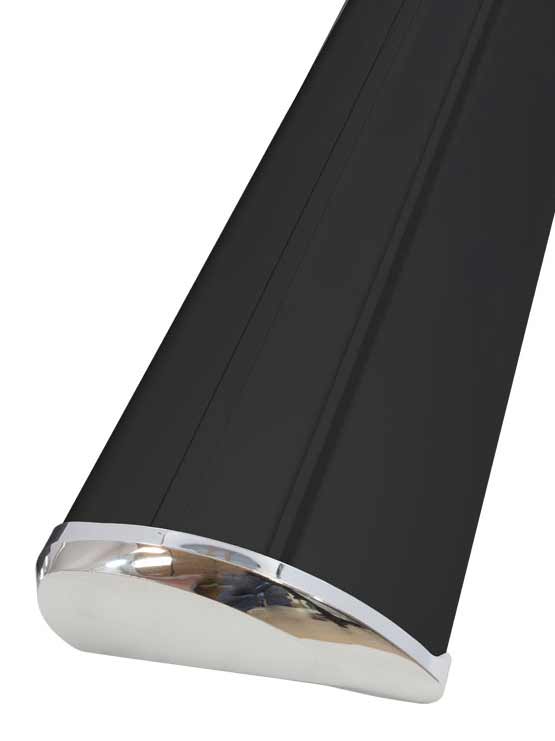 Roll Up con acabado metálico negro pie