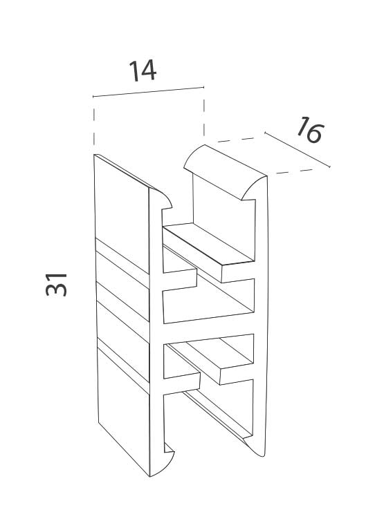 Clip unión varios marcos medidas