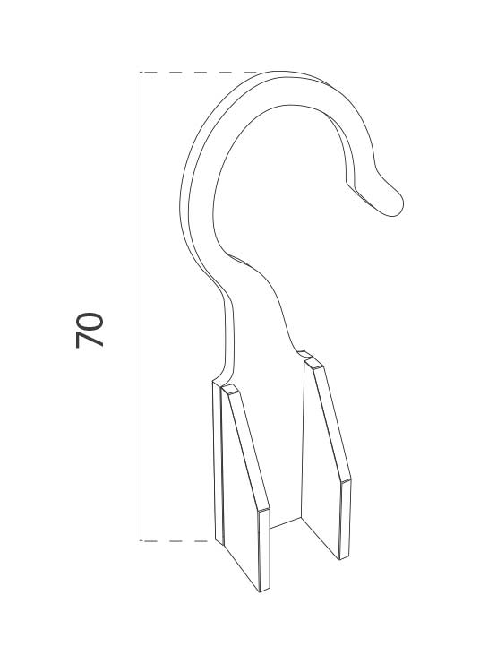 Gancho Lateral para Marco (20 unidades) - Imagen 2