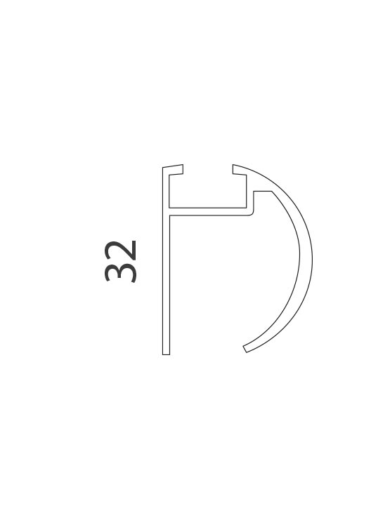 Porta Cartel Semi Circular FastClip (4 unidades) - Imagen 2