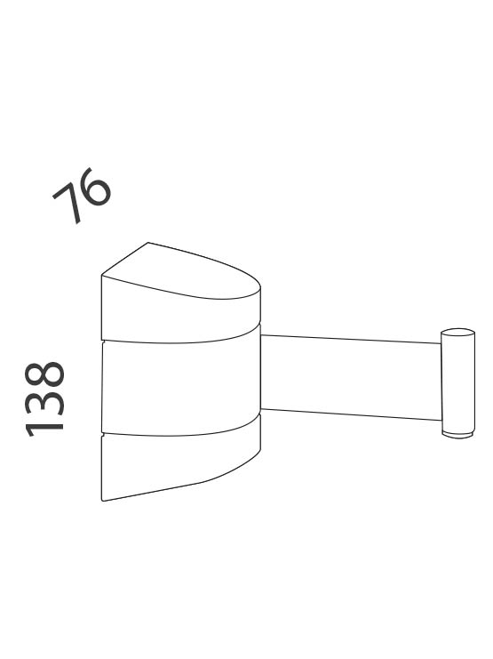 Soporte de Pared con Cinta de Color medidas