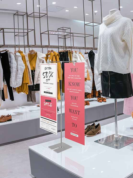 Soporte portaprecio telescópico ejemplo 5