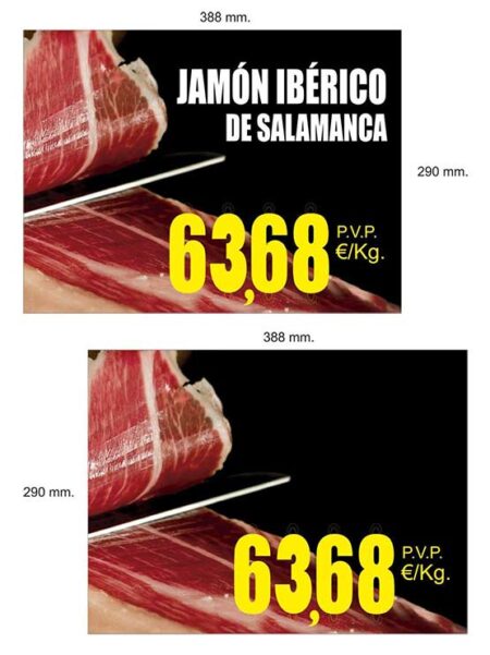 Cartel Jamón grande para rotulador o con texto
