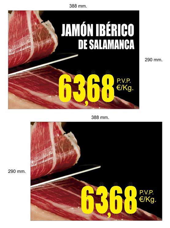 Cartel Jamón grande para rotulador o con texto