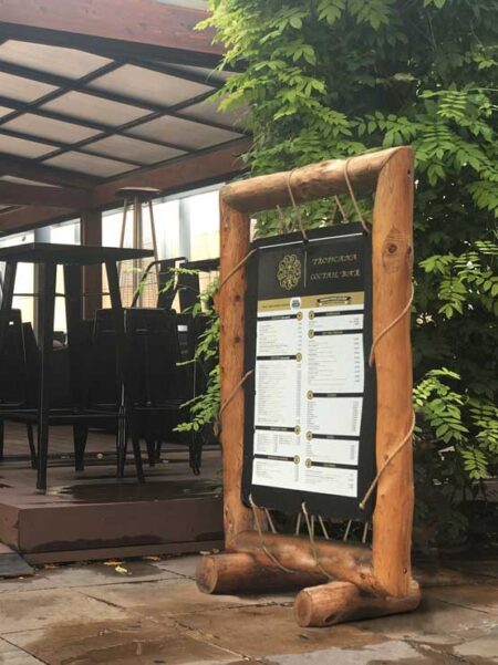 Pizarra DOBLE TRONCOS de Madera