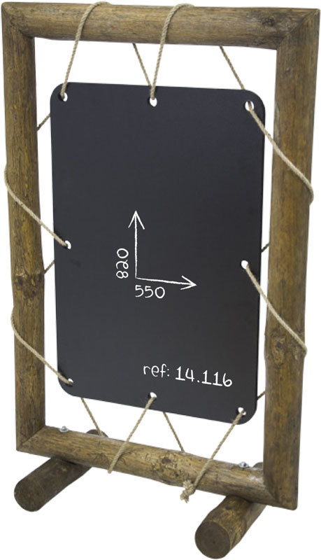 Pizarra Doble Troncos de Madera imagen 3