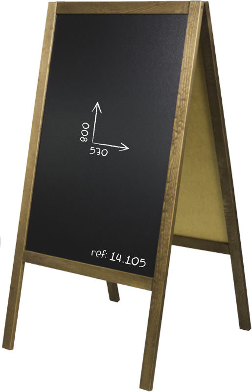Pizarra Negra Doble de Caballete 800 x 530 mm imagen 3
