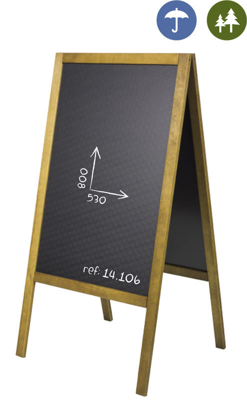 Pizarra Negra Doble Impermeable imagen 3