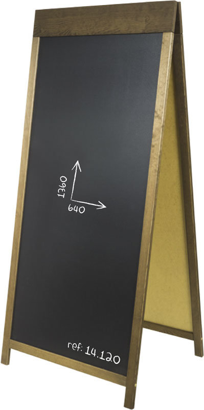 Pizarra Negra Tiza Doble Grande imagen 3