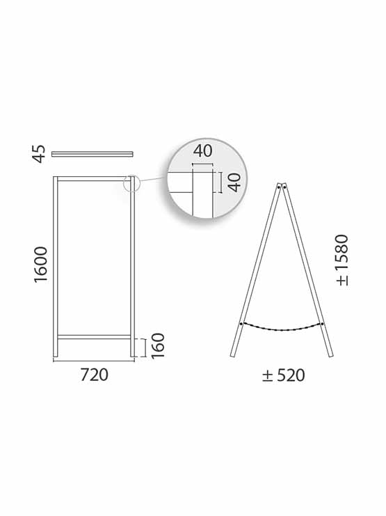 Pizarra Negra Tiza DOBLE GRANDE - Imagen 4