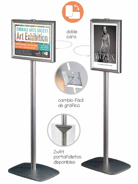 Porta Menú Doble Cara con pie - Imagen 2