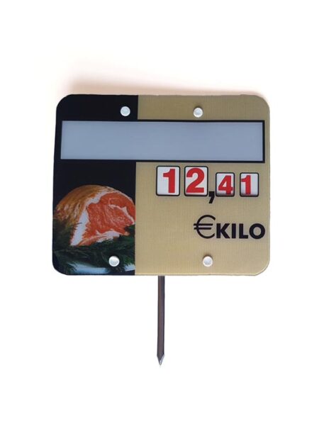 Cartel Carnicería en GlassPack con Ruedas Numéricas