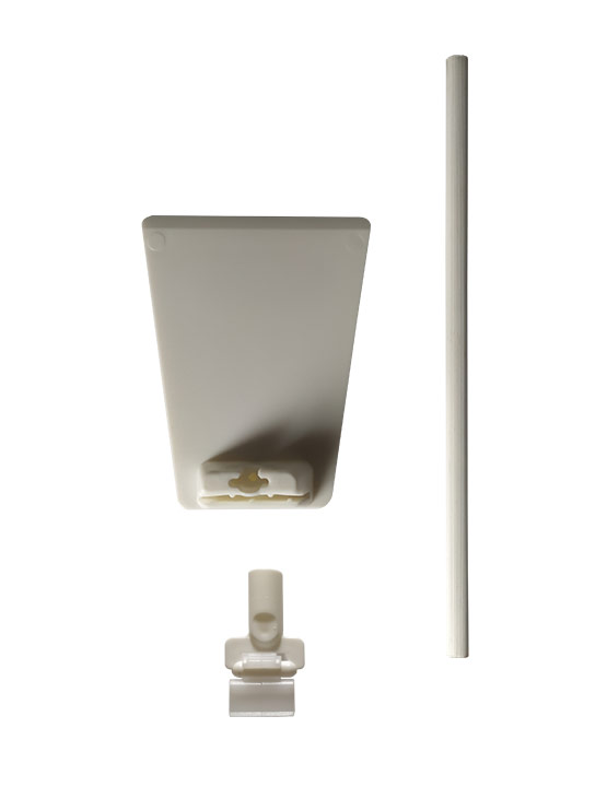 Portaprecios peana pinza despiece blanco