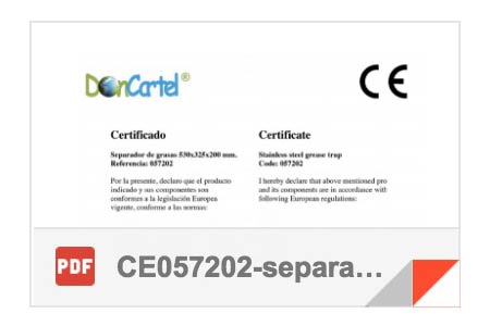 certificado CE separador de grasas certificado CE separador de grasas