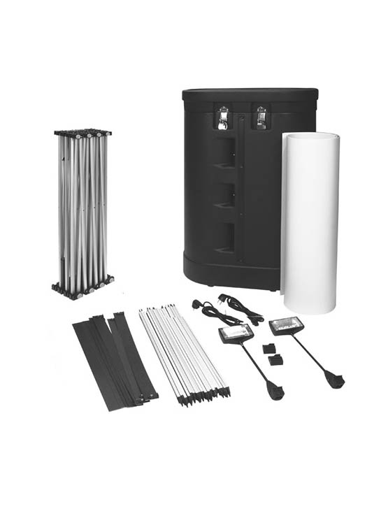 Despiece del Photocall Económico con focos