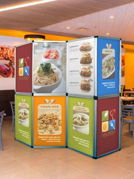 Biombo publicitario doble cara