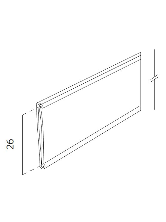 Perfil Etiquetero Porta Precio Adhesivo A-26 (25 unidades) - Imagen 2