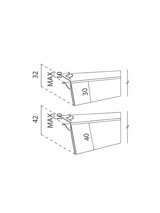 Perfil etiquetero porta precios glass medidas 2025