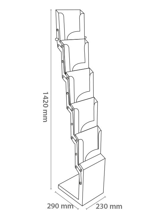Porta Folletos Portátil plegable imagen 2