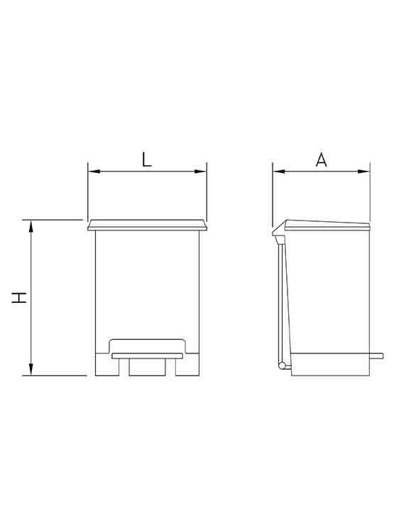 Papelera de Plástico con pedal imagen 2