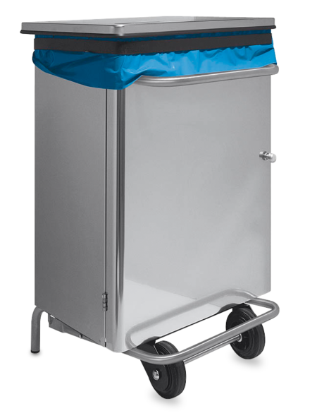 Papelera Inox Grande Apertura Frontal