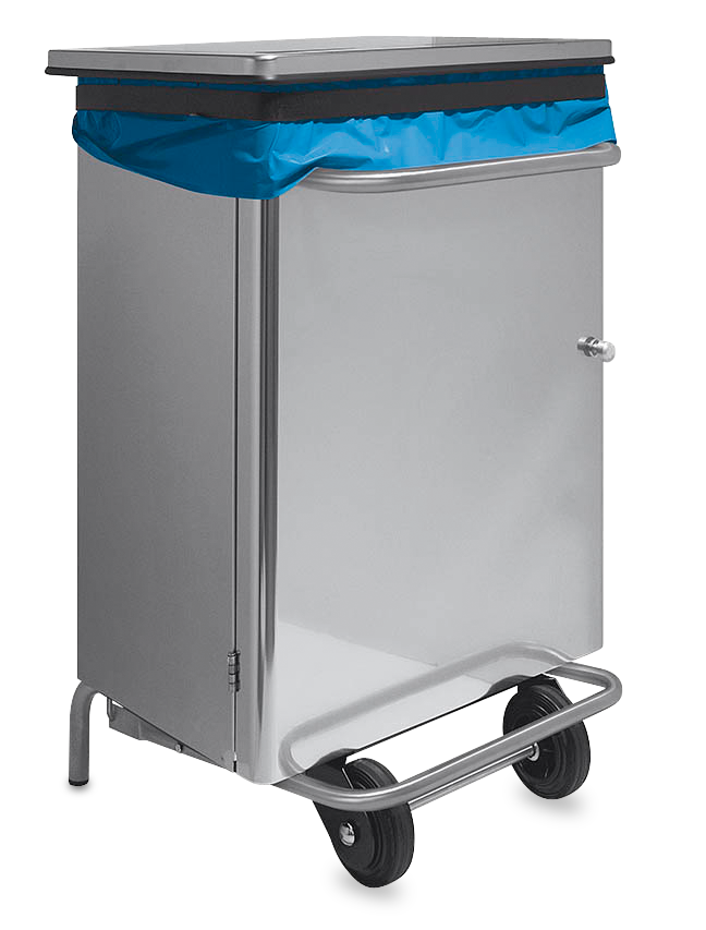 Papelera Inox Grande Apertura Frontal