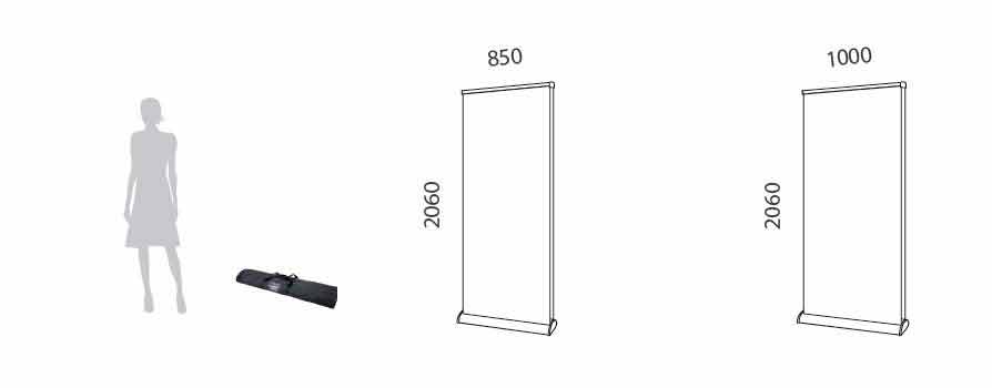 Roll up doble cara modelo mora medidas 2025
