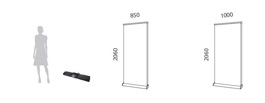Roll up doble cara modelo mora medidas 2025